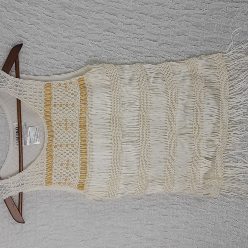 Valenti Crocheted Top Tank Size XL Cream A175